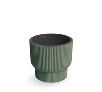 Maceta redonda Milly DBMLR300 verde pino con inserto acanalado