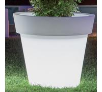 MACETA RESINA CON LUZ LÀMPARA ÁRBOL ILUMINACIÓN JARDÍN BALCÓN EXTERIOR INTERIOR