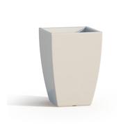 MACETA RESINA H50 LÚCIDA BLANCA CUADRADA DECORACIÓN MODERNA MADE IN ITALY DISEÑO