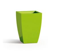MACETA RESINA H50 LÚCIDA VERDE CUADRADA DECORACIÓN MODERNA MADE IN ITALY DISEÑO
