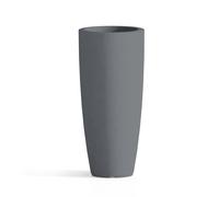 MACETA RESINA H70 ALTA MODERNA REDONDA MADE IN ITALY DECORACIÓN JARDÍN GRIS