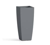 MACETA RESINA H90 ALTA MODERNA MACETERO MADE IN ITALY DISEÑO JARDÍN GRIS