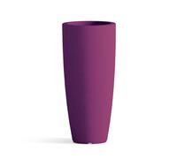 MACETA RESINA H90 ALTA MODERNA REDONDA MADE IN ITALY DISEÑO JARDÍN VIOLETA
