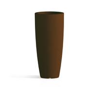 MACETA RESINA H70 ALTA MODERNA REDONDA MADE IN ITALY DECORACIÓN JARDÍN MARRÓN