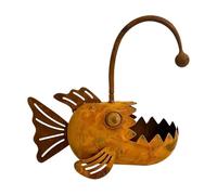 Maceta rústica de escultura de metal, divertida decoración de peces, resistente al óxido, maceta de metal para patio, para plantas de , patio, balcón, jardín, césped, patio, cama de flores y