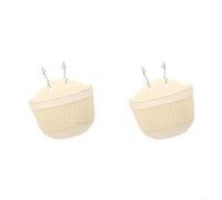 Maceta semicircular de plástico para colgar plantas apta para uso en interiores y exteriores con sistema de montaje de gancho seguro (beige)