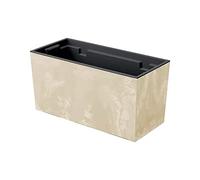 Maceta URBI CASE BETON EFFECT , dimensiones (mm) 395x185x195, color Crema