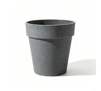 Macetas altas para macetas profundas, macetas grandes de resina con boca ancha para Monstera, contenedores de jardín gruesos resistentes a la intemperie para balcón y patio, Reino Unido, gris piedra