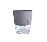 Macetas auto-regables Spotact, regador de plantas para uso en interior y exterior. Maceta auto-regable para hierbas, flores y suculentas, 2 piezas (gris, extra grande)