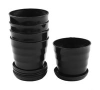 Macetas compactas de plástico con orificios de drenaje inferiores para cultivar suculentas, cactus y plantas pequeñas en interiores
