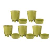 Macetas con autorriego: colección de maceteros nutritivos para plantas, base de platillo de reserva de agua, soporte botánico decorativo, estructura de soporte para el crecimiento | Para la dec