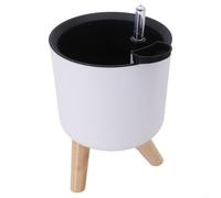 Macetas con mecanismo de riego automático, medidor de nivel de agua y agujeros de drenaje para un fácil cuidado de las plantas y aireación de raíces (170 x 150 mm)