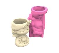 Macetas creativas de silicona, reutilizable, hecha a mano, herramienta de manualidades para suculentas, decoración de plantas, maceta decorativa, molde de resina múltiple para plantas