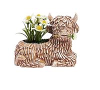 Macetas creativas en forma de yak, macetas de diseño artístico, artesanía de resina única, regalos para calentar