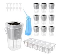 Macetas de Autorriego Pequeñas 10 Piezas Cajas De Cultivo Transparentes