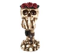 Macetas de calavera para plantas, decoración de calavera pequeña, decoración de mesa, no escuchas, no leas, cuentas, decoraciones de calaveras con decoración de jardín y otros