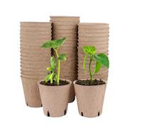 Macetas de Inicio para Plántulas,50 Piezas Vasos Transpirables Con Orificios De Drenaje | Macetas para Bandeja Iniciadora de Cultivo,para Plantar, Trasplantar, Cultivar Tomate, Verdura y Flor en