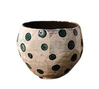 macetas de Interior A High End, Retro Style Semi Circular Ceramic Planter, Perfect For Growing Orchids Indoors(Green)