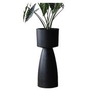macetas de Interior Creative Plastic Flower Pots with Stems: Perfect For Display In Living Rooms and Shopping Malls(Negro,Medio)