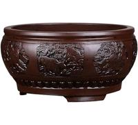 Macetas de interior, maceta clásica de alabastro para bonsái y árboles pequeños, macetas redondas para plantas al aire libre y decoración del hogar