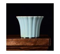 Macetas De Jardín Interior Al Aire Libre Maceta Alta De Cerámica Orquídea Maceta Especial Suculenta Maceta De Gran con Personalidad Maceta De Grieta Adornos Decorativos Mace(Color:Azul,Size:S)