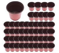 Macetas de plástico de 50 unidades para cultivo en etapa temprana, diseño de base transpirable que ayuda a evitar la pudrición de la raíz y fomenta el crecimiento vigoroso (13 cm)