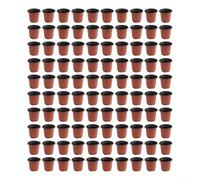 Macetas de plástico para trasplante de 100 piezas para jardineros que buscan un rendimiento constante en el desarrollo de raíces y control de humedad del suelo (100)