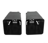 Macetas de plástico resistentes de 8 cm, diseño apilable (negro)