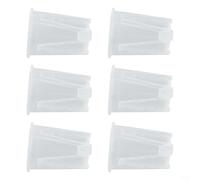 Macetas de plástico transparente con drenaje para orquídeas y suculentas, transparentes para el hogar, jardín, balcón y oficina (12 cm/6 piezas)