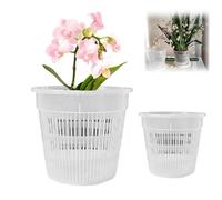 Macetas de plástico transparente, macetas de orquídeas con agujeros, macetas de orquídeas transparentes, maceta de orquídea transparente con agujeros de drenaje, macetas de orquídeas para trasplantar,