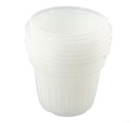 Macetas de plástico transparente para orquídeas, 5 unidades con diseño ventilado para mantener niveles de humedad equilibrados y fomentar el desarrollo de raíces (XL)
