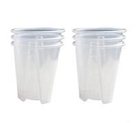 Macetas de plástico transparente para orquídeas, con orificios de drenaje, maceta transparente para plantas suculentas, jardinería de interior (16 cm/6 piezas)