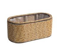 Macetas de ratán hechas a mano para cultivar y plantar flores en maceta en balcón y dormitorio, decoración de interiores y exteriores, decoración de balcón, accesorios para plantas de interior