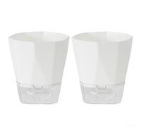 Macetas de riego automático, 8 piezas con solución de almacenamiento de agua y cuerda de absorción, adecuadas para gestión de la humedad de plantas en interiores y exteriores (tamaño mediano)