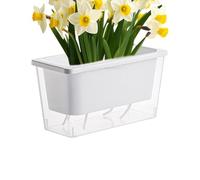 Macetas de Riego Inferior | Contenedor plantación Rectangular Estrecho | para Plantar de Interior | para Verduras, apartamento, jardín, Patio, hogar, alfeizar y Fruta