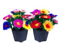 Macetas de seda a plumas, plegables, de plumas coloridas, trucos de magia para escenarios (dos macetas)