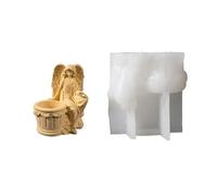 Macetas de silicona flexible con figura de ángel para hormigón, suculentas, soporte creativo para bolígrafos, herramienta de fabricación de macetas creativas