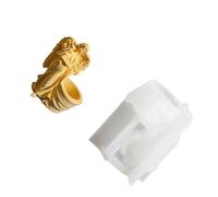 Macetas de silicona flexible con figura de ángel para hormigón, suculentas, soporte creativo para bolígrafos, herramienta de fabricación de macetas creativas