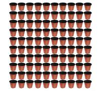 Macetas de trasplante de plástico de 100 piezas para jardineros que buscan un rendimiento constante en el desarrollo de raíces y el control de la humedad del suelo (110#)