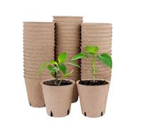 Macetas de Vivero para Plantas,50 Piezas Vasos Transpirables Con Orificios De Drenaje | Macetas para Plántulas con Etiqueta y Marcador | para Plantar, Trasplantar, Cultivar Tomate, Verdura y Flor en I