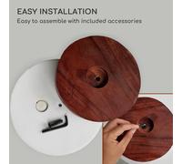 Macetas Enspijk de madera de nogal polystone hechas a mano de 2 tamaños y juegos de 2 Fox & Fern