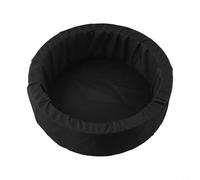 Macetas flotantes para estanques, cesta de tela tejida para plantas acuáticas, refugio de peces, jardín acuático, color negro, tamaño grande o pequeño (L)