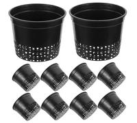 Macetas hidropónicas de plástico para Cultivo hidropónico, 10 Unidades, Redondas, de Malla, para Verduras, Plantas, orquídeas, Cultivo Transpirable, Invernadero, jardín, Acuario, Color