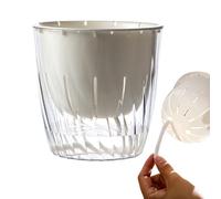 Macetas hidropónicas para Plantas - Transparente con de autoriego, Elegante y Funcional, Ayuda a Promover el Crecimiento Saludable de la vegetación | Ideal para la decoración de Escritorio en