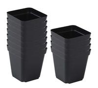 Macetas Para Iniciar Semillas: Macetas Cuadradas Para Viveros, Macets Para Semillas, Contenedores Para Plantas Flores | Agujero De Drenaje Platillo Para Suculentas, Plantas De Serpiente Aloe Ve