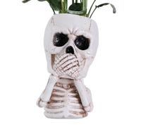 Macetas para plantas con calavera, maceta de esqueleto, macetas para plantas suculentas | Maceta para, maceta esqueleto de resina para Halloween, decoración del hogar en maceta gótica