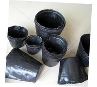 Macetas para Semillero Resistentes, 50-400 Unidades 4 Tamaños, Recipientes de Cultivo en PE Engrosado con Agujeros de Drenaje, Macetas Negras Flexibles para Suculentas(200,2.5 x 2.5 Inches)