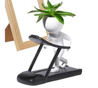 Macetas para suculentas Sporting Man. Macetas de resina con forma humana | Lindas macetas decorativas creativas para suculentas, abrigos de escritorio, balcón, baño, alféizar de la ventana