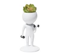 Macetas para suculentas Sporting Man. Macetas de resina con forma humana | Lindas macetas decorativas creativas para suculentas, abrigos de escritorio, balcón, baño, alféizar de la ventana