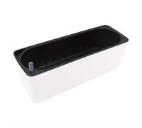 Macetas Rectangulares de Autorriego con Indicador de Nivel de Agua, de Jardinería con Ventana de 16 X 5.5 Pulgadas, Decorativa con Orificios de Drenaje